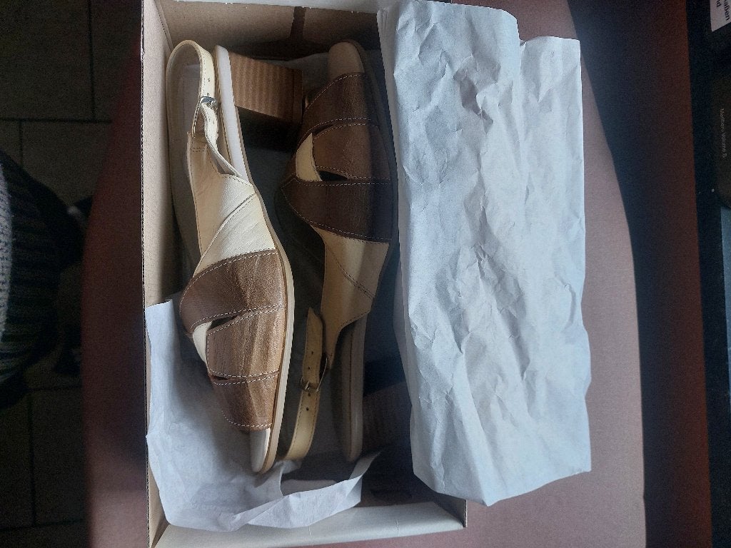 Sandales à talons, Bruin, Verzenden, Sandalen of Muiltjes, Zo goed als nieuw