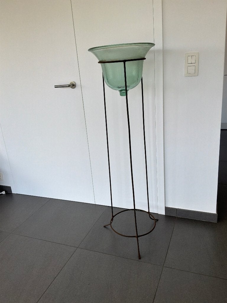Staander mrt stolp, Glas, Ophalen, Gebruikt, 38 cm