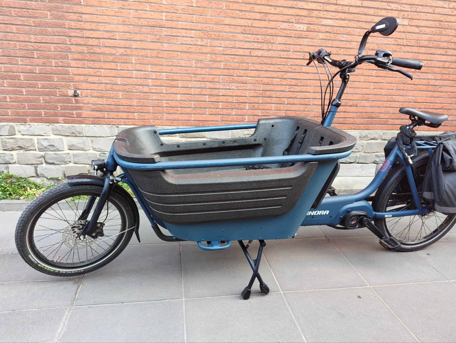 Winora FUB 2W elektrische bakfiets, Gebruikt, Elektrisch, 2 kinderen, Schijfrem