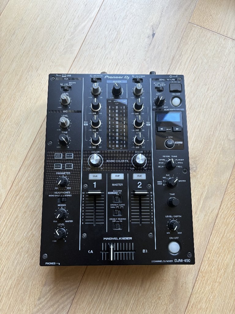 Pioneer DJM-450 – 2-kanaals DJ-mixer, Muziek en Instrumenten, Ophalen, Gebruikt, Minder dan 5 kanalen, Microfooningang