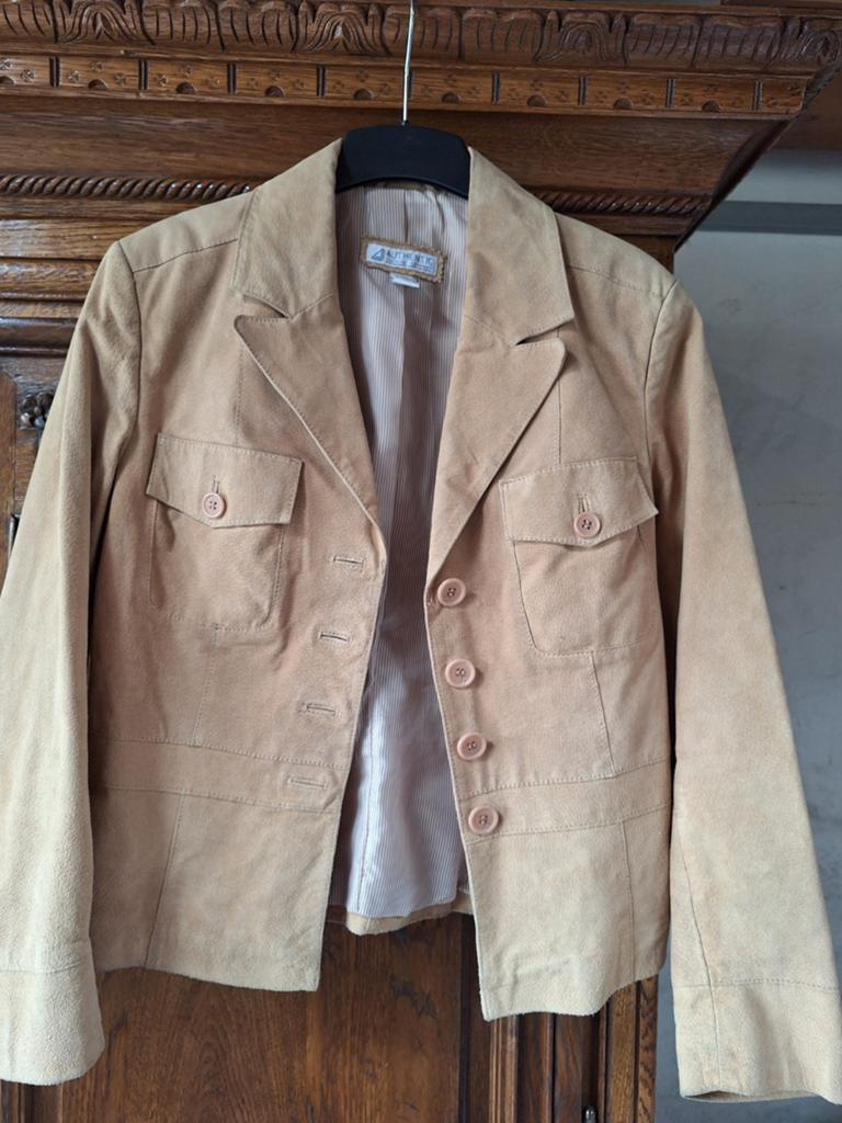 Vest beige voor dames in nubuk maat 40, Kleding | Dames, Ophalen, Maat 38/40 (M), Beige
