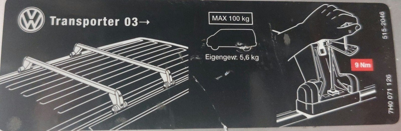 Originele dakdragers VW Transporter T5 T6, Ophalen