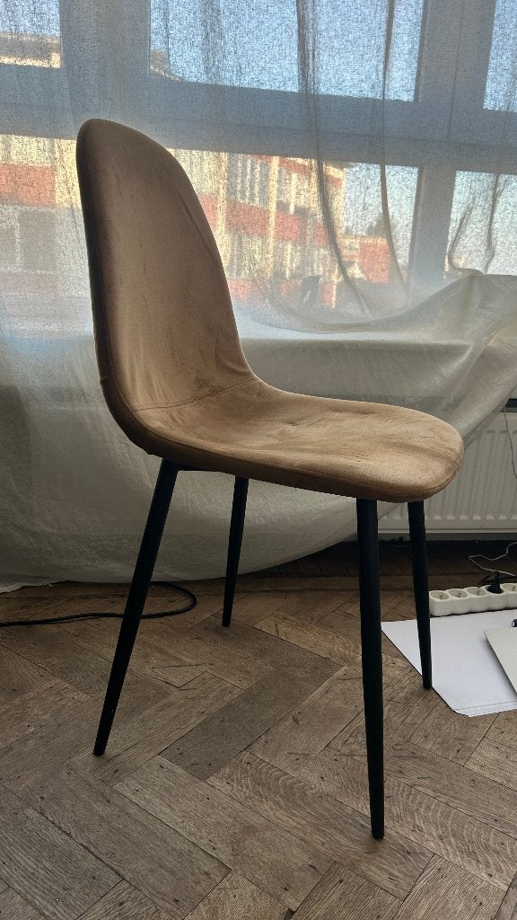 Chaise, Tissus, Comme neuf, Brun, Enlèvement