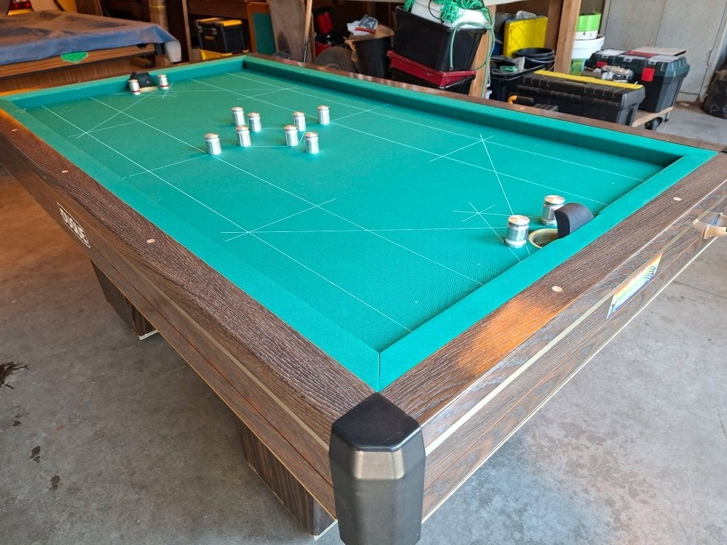 Biljarts en voetbaltafels., Sport en Fitness, Ophalen, Zo goed als nieuw, Biljarttafel