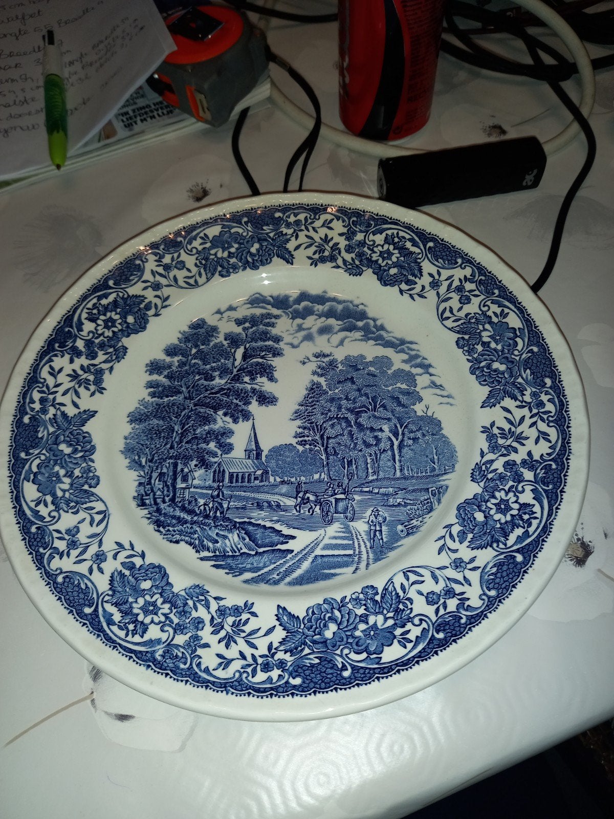 porseleinen bord van royal tudor ware staffordshire, Antiquités & Art, Enlèvement