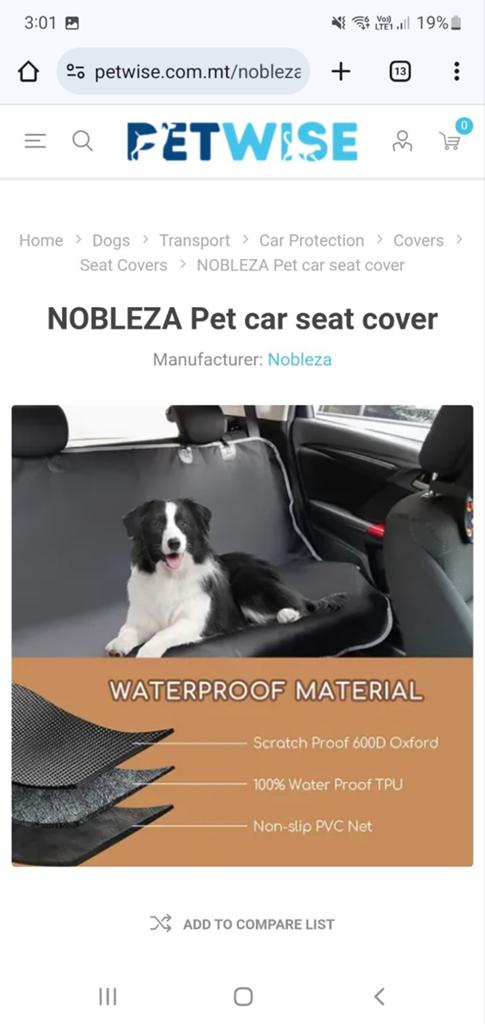 pet car seat cover, Enlèvement, Neuf