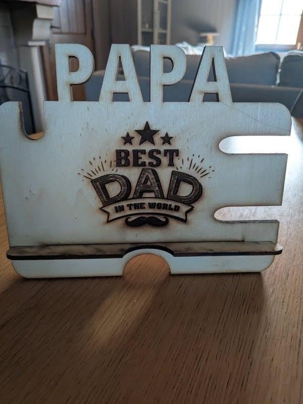 Plaque de rangement en bois effet fumé. Meilleur papa, Enlèvement, Neuf, Bois