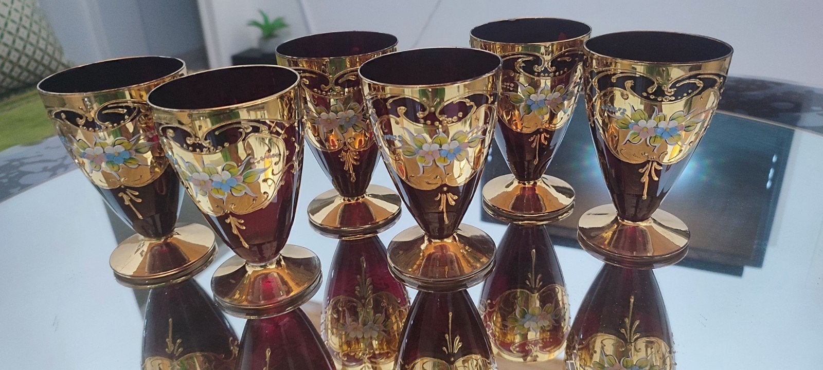 6 gobelets, Antiquités & Art, Antiquités | Verre & Cristal, Enlèvement