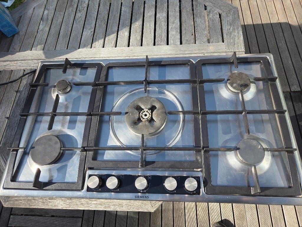 Gasvuur kookplaat 5 kookzones (Siemens), Elektronische apparatuur, Kookplaten, Ophalen, Gebruikt, Energieklasse A of zuiniger