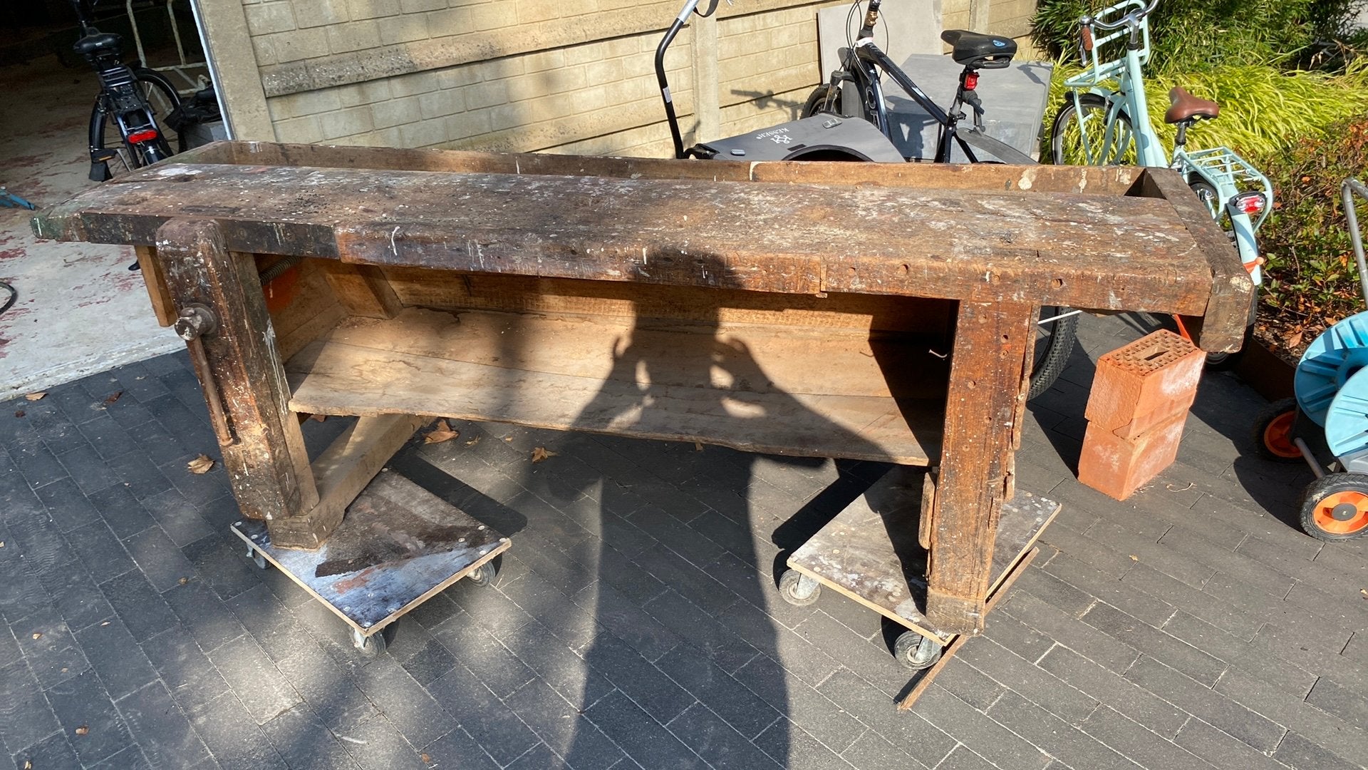 Schrijnwerkers werkbank 232x64 cl, Bricolage & Construction, Établis, Enlèvement, Utilisé