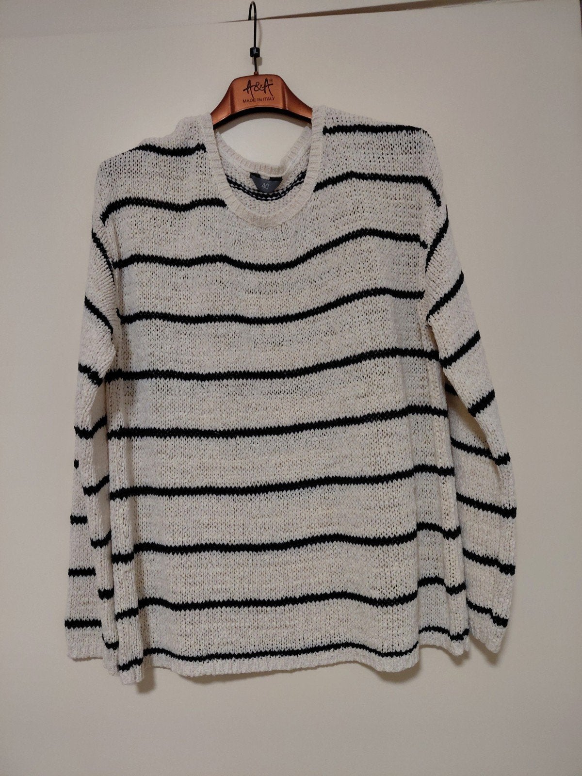 Zomertrui gestreept wit blauw maat 40 zeer ruim, Ophalen of Verzenden, Maat 38/40 (M), Blauw