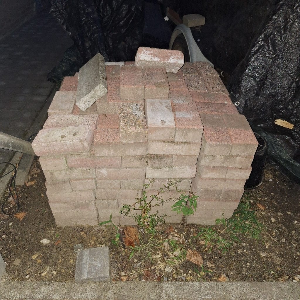 Rode klinkers, Tuin en Terras, Tegels en Klinkers, Ophalen, Klinkers, Zo goed als nieuw, 10 m² of meer