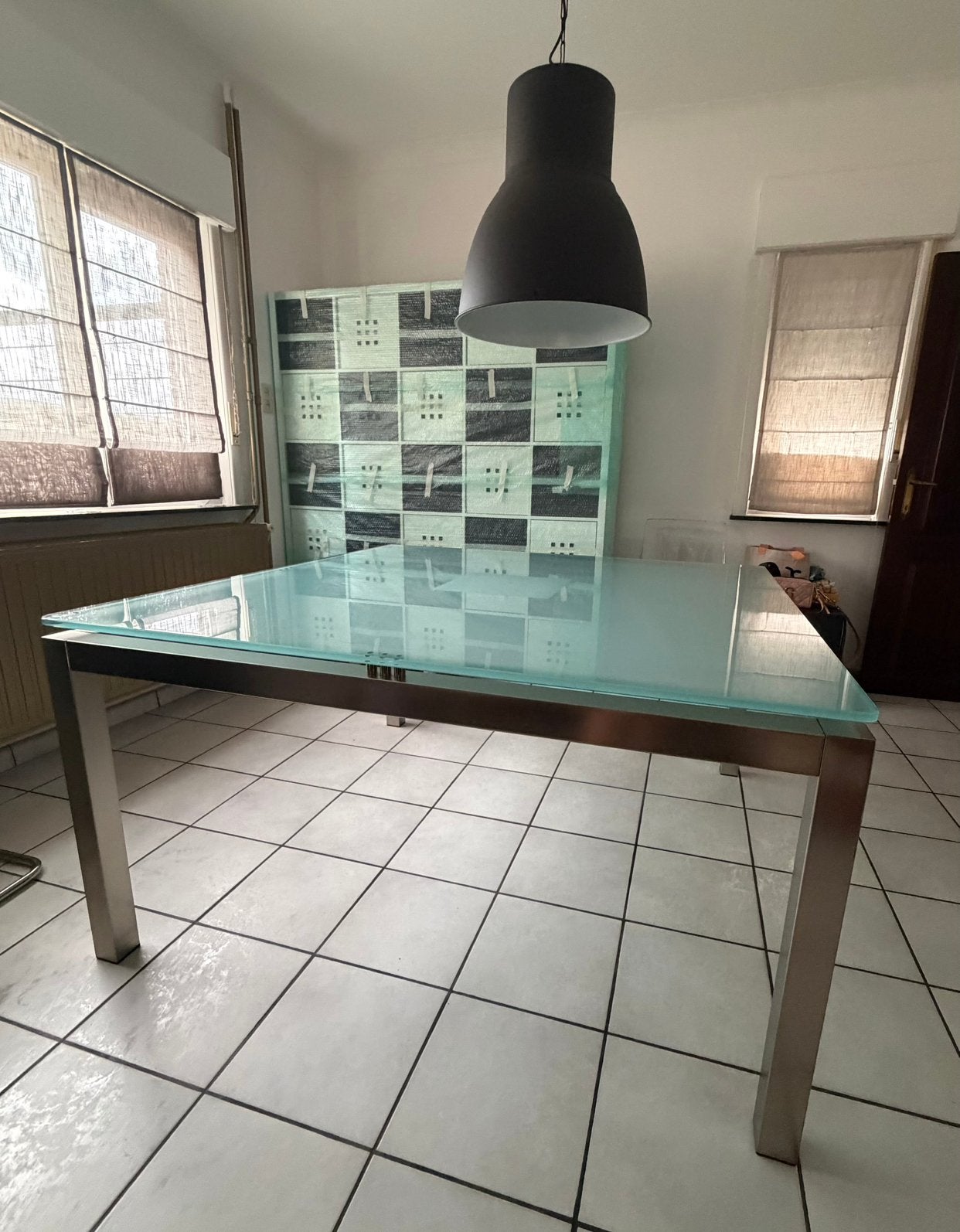 design eettafel DRINGEND WEG!!!!!, Ophalen, Gebruikt, Design, Vierkant