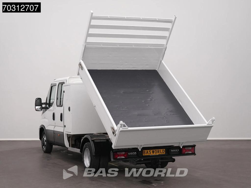 Iveco Daily 35C14 Dubbel Cabine Kipper met Kist Dubbellucht, Auto's, Stof, Gebruikt, Iveco, Wit