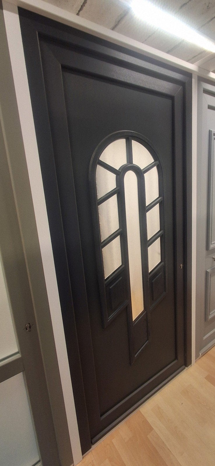 pvc voordeur met glas nieuw, Doe-het-zelf en Bouw, Ophalen, 215 cm of meer, Binnendeur, Nieuw