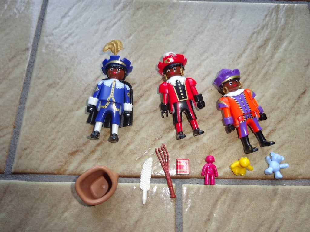 Playmobil zwarte pieten set, Ophalen of Verzenden, Zo goed als nieuw, Complete set, Figuren
