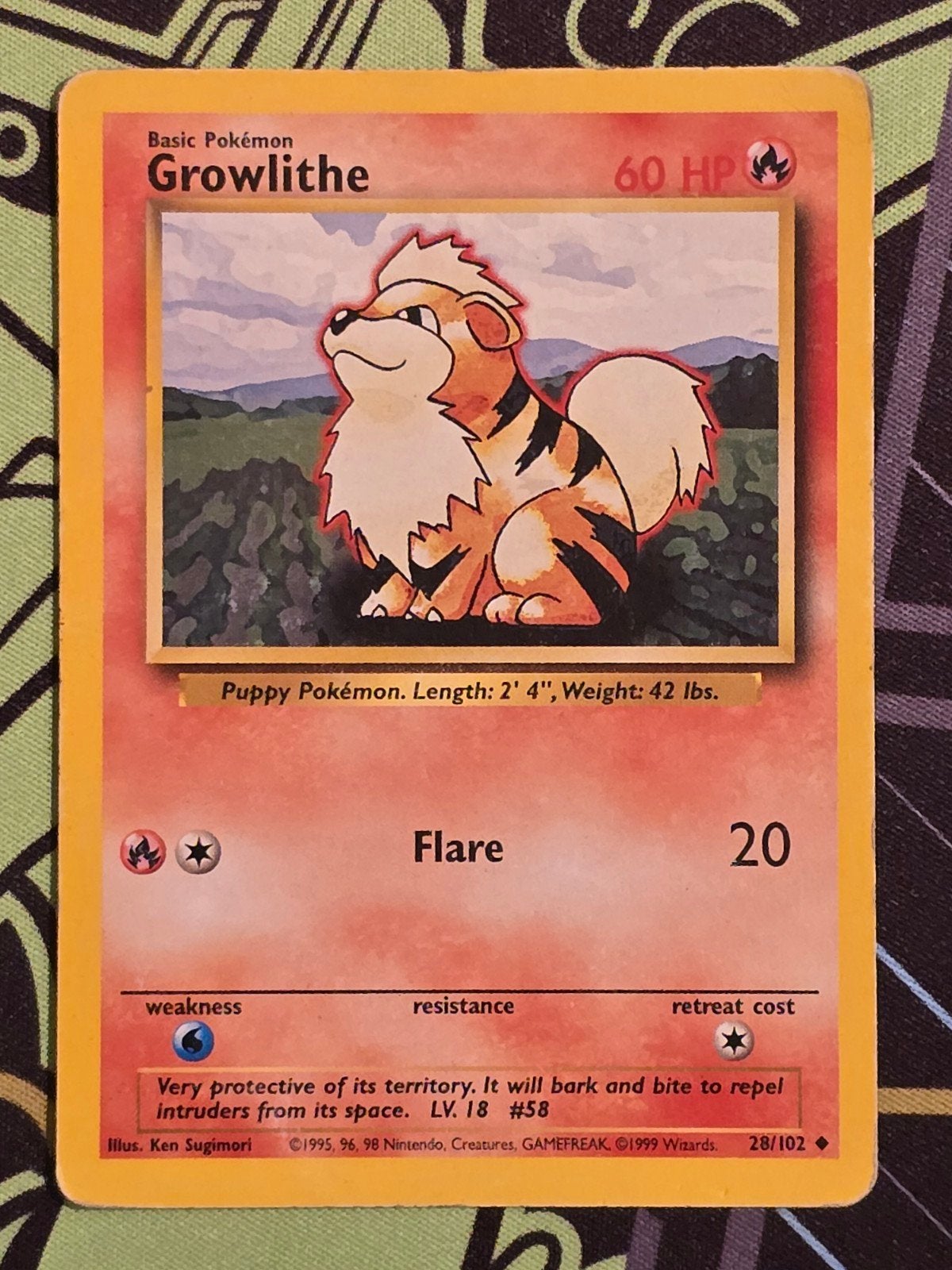Growlithe, Hobby en Vrije tijd, Ophalen, Gebruikt, Losse kaart, Foil