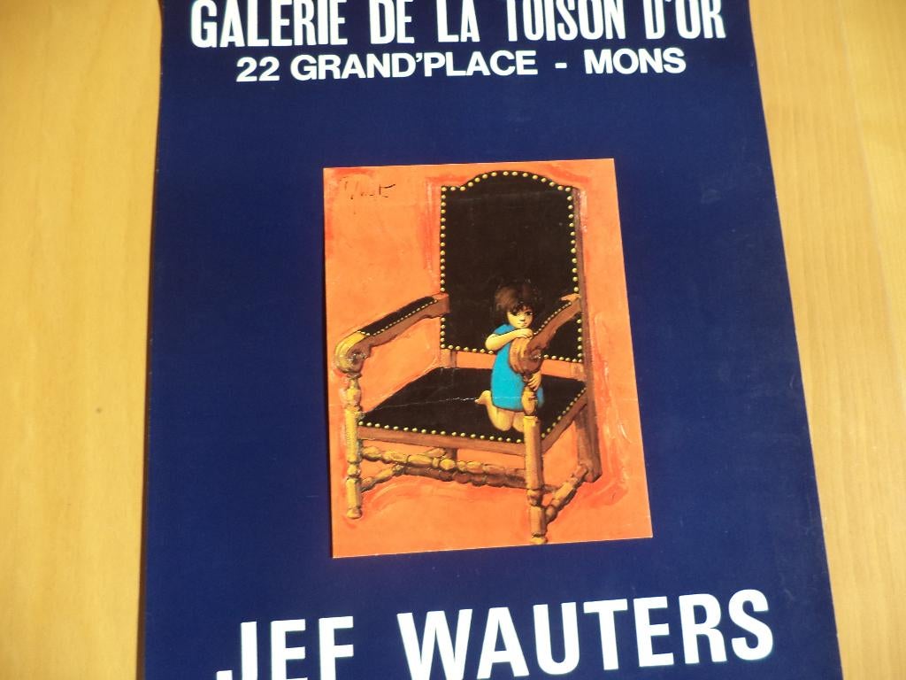 Affiche vintage lithographie JEF WAUTERS expo MONS 1979, Enlèvement ou Envoi