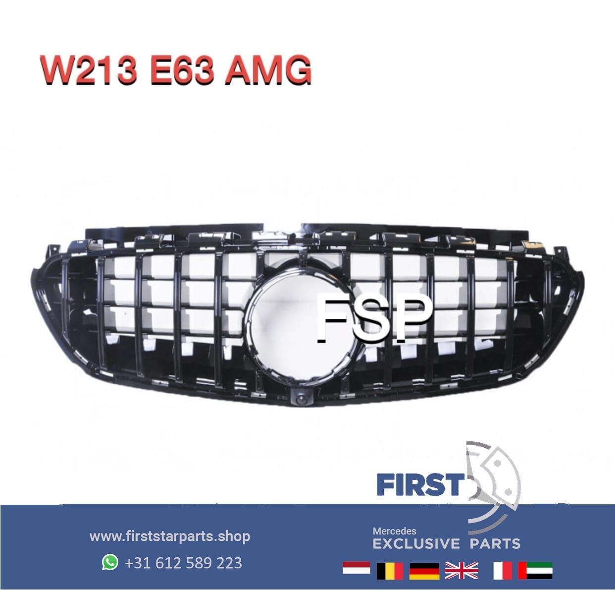 W213 E63S E KLASSE 2016-2019 GT LINE GRIL PANAMERICANA GRILL, Auto-onderdelen, Gebruikt, -, Ophalen of Verzenden, -