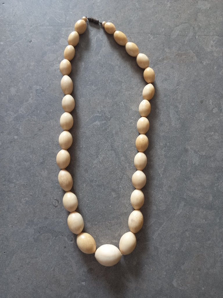 Collier perles, Enlèvement ou Envoi, Comme neuf, Beige