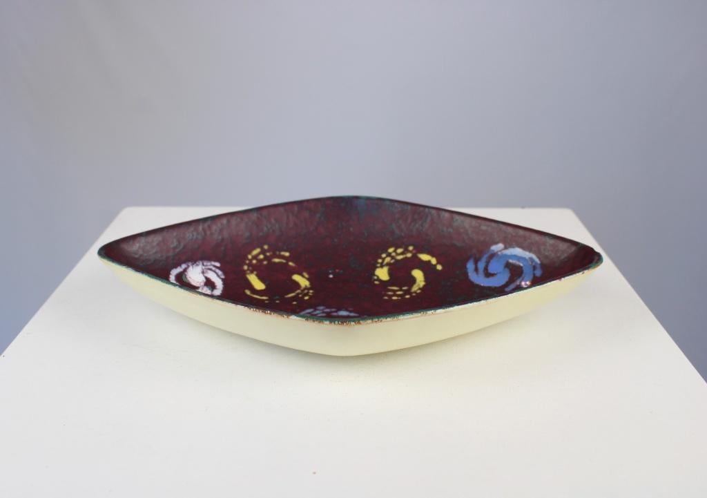 plateau/bol en céramique vintage W.-Germany, Antiquités & Art, Antiquités | Plateaux, Enlèvement ou Envoi