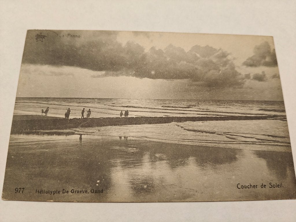 Postkaart De Panne Coucher de soleil De Graeve Gand, Enlèvement ou Envoi, Avant 1920, Affranchie, Flandre Occidentale