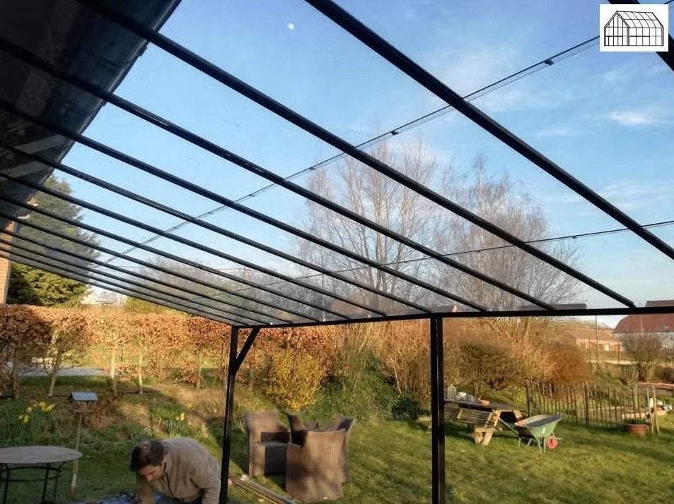Auvent de terrasse fer forgé, Neuf, Serre, Enlèvement, Verre