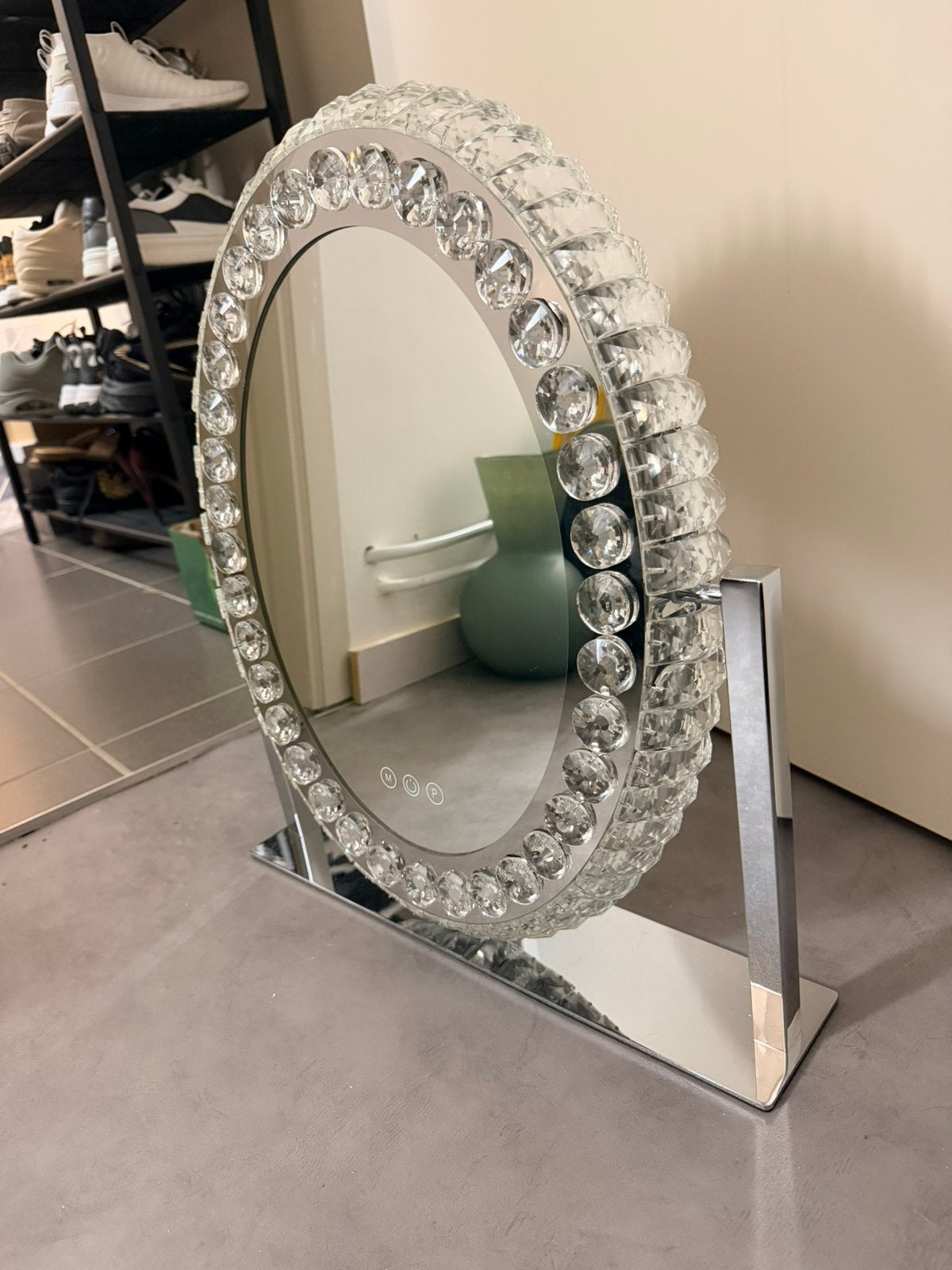 Luxe LED Make-up Spiegel “The Huda Mirror” – Kristal Design, Ophalen, Zo goed als nieuw