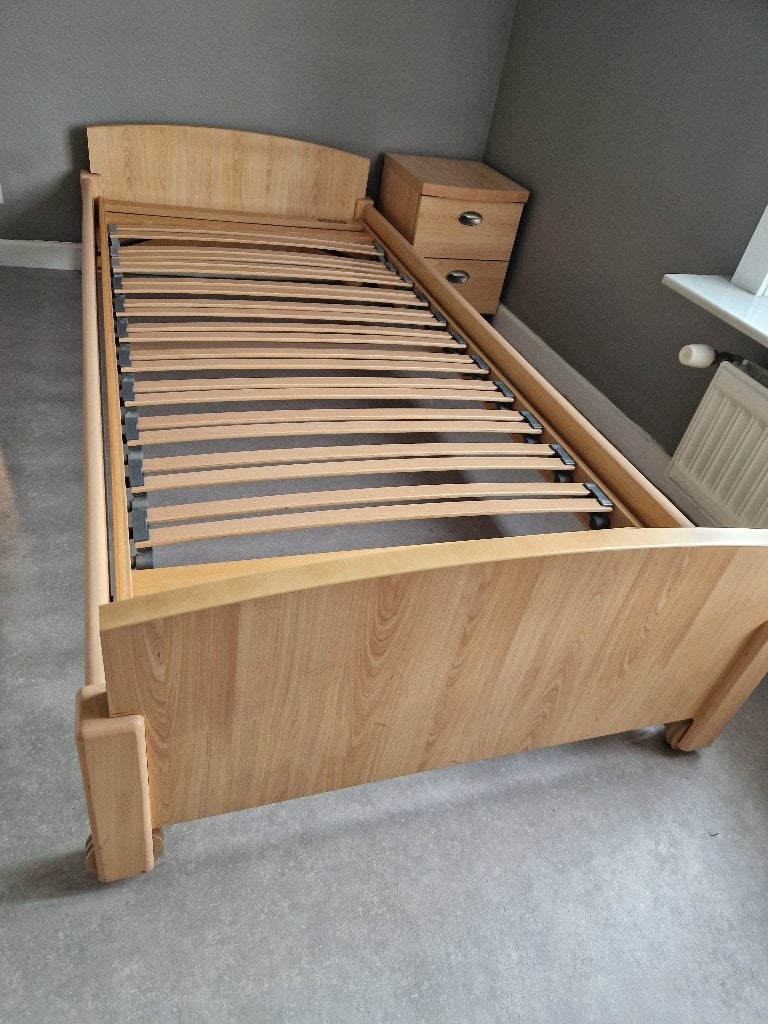 slaapkamer, 1 persoonsbed, Ophalen, 90 cm, Eenpersoons, Beige