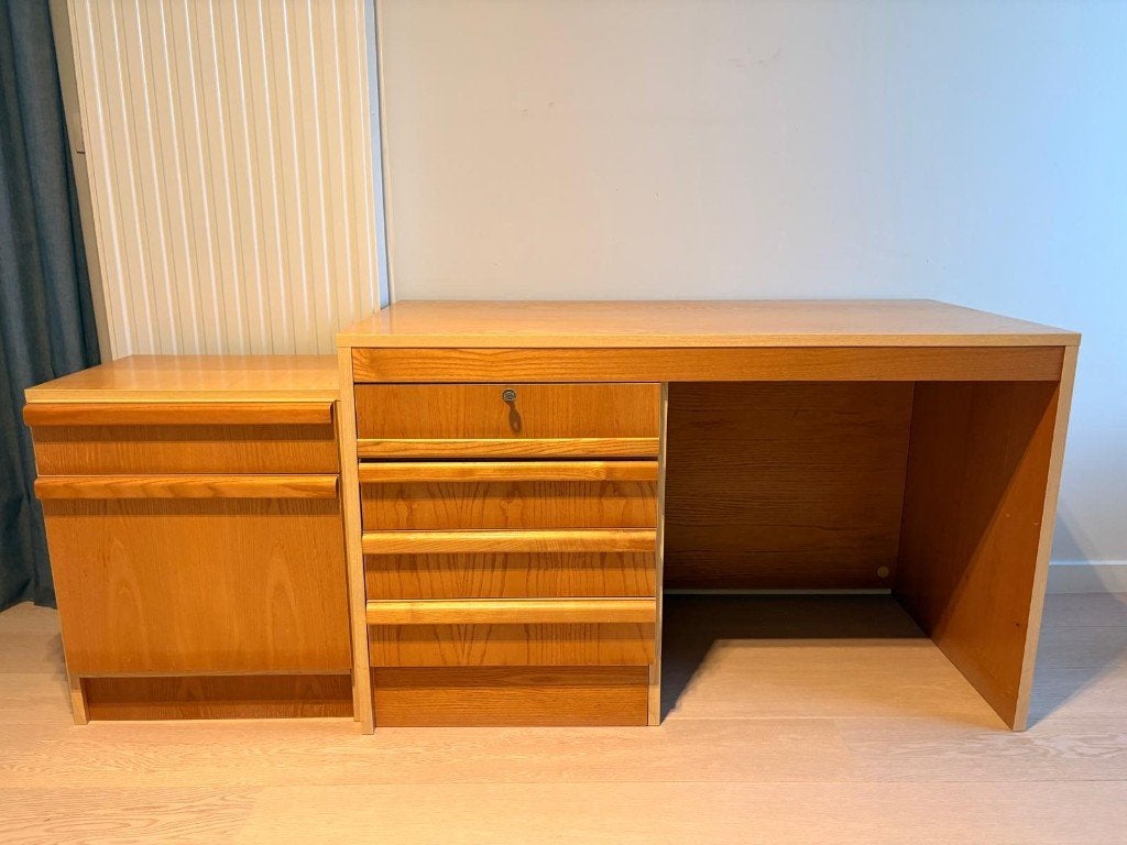 Bureau met ladenkast, Huis en Inrichting, Ophalen, Gebruikt, 60 cm, Scandinavisch