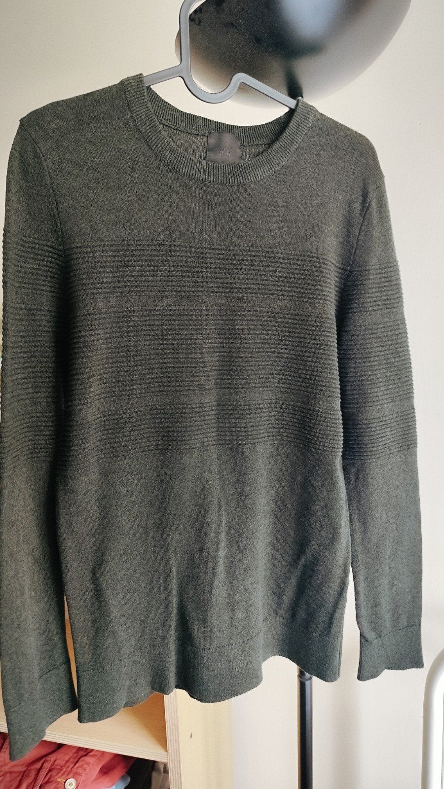 Pull H&M vert olive foncé taille XS, Comme neuf, H&M, Taille 46 (S) ou plus petite, Vert