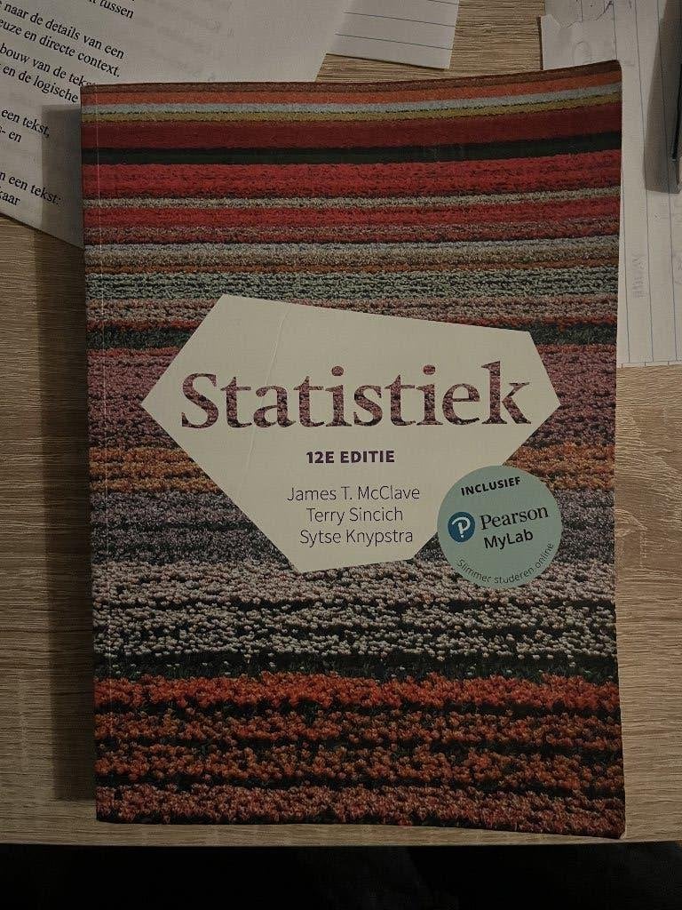 Statistiek 12e editie, Ophalen, Nieuw, Hoger Onderwijs, Diverse auteurs