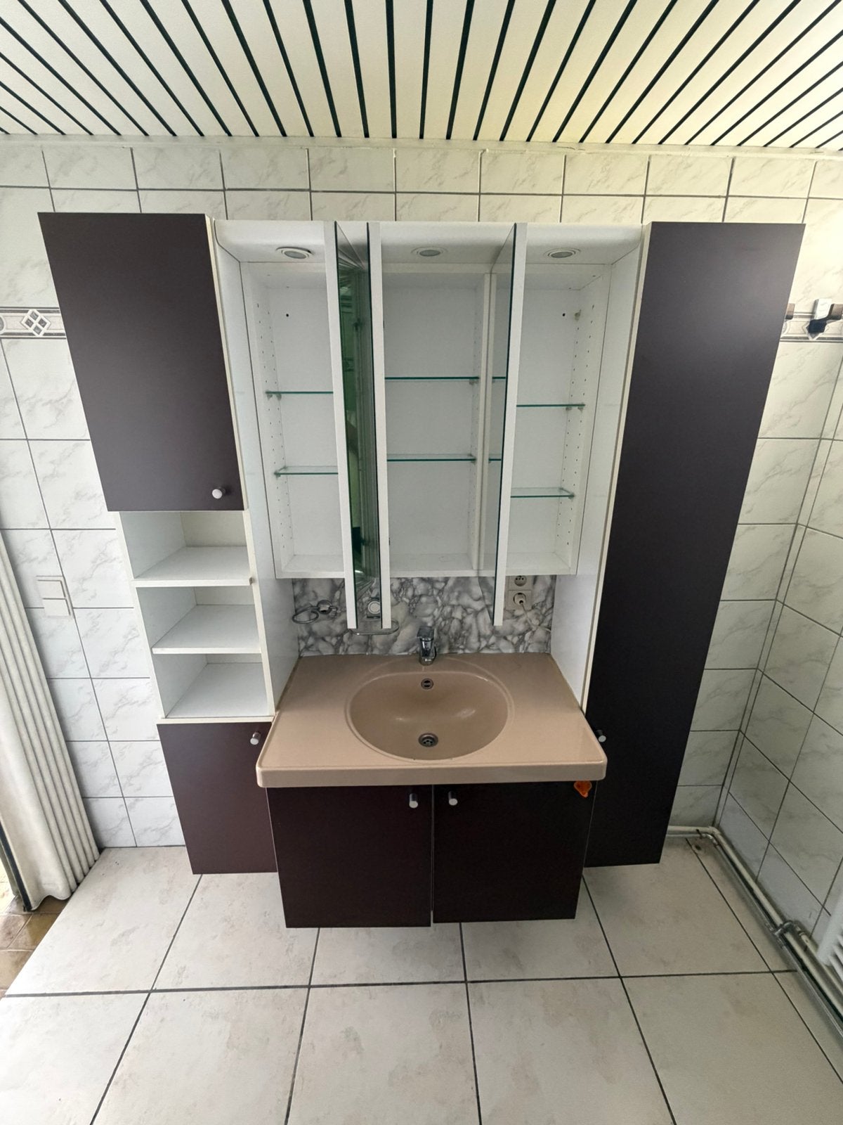 Badkamerkast + lavabo, Huis en Inrichting, Ophalen, Gebruikt