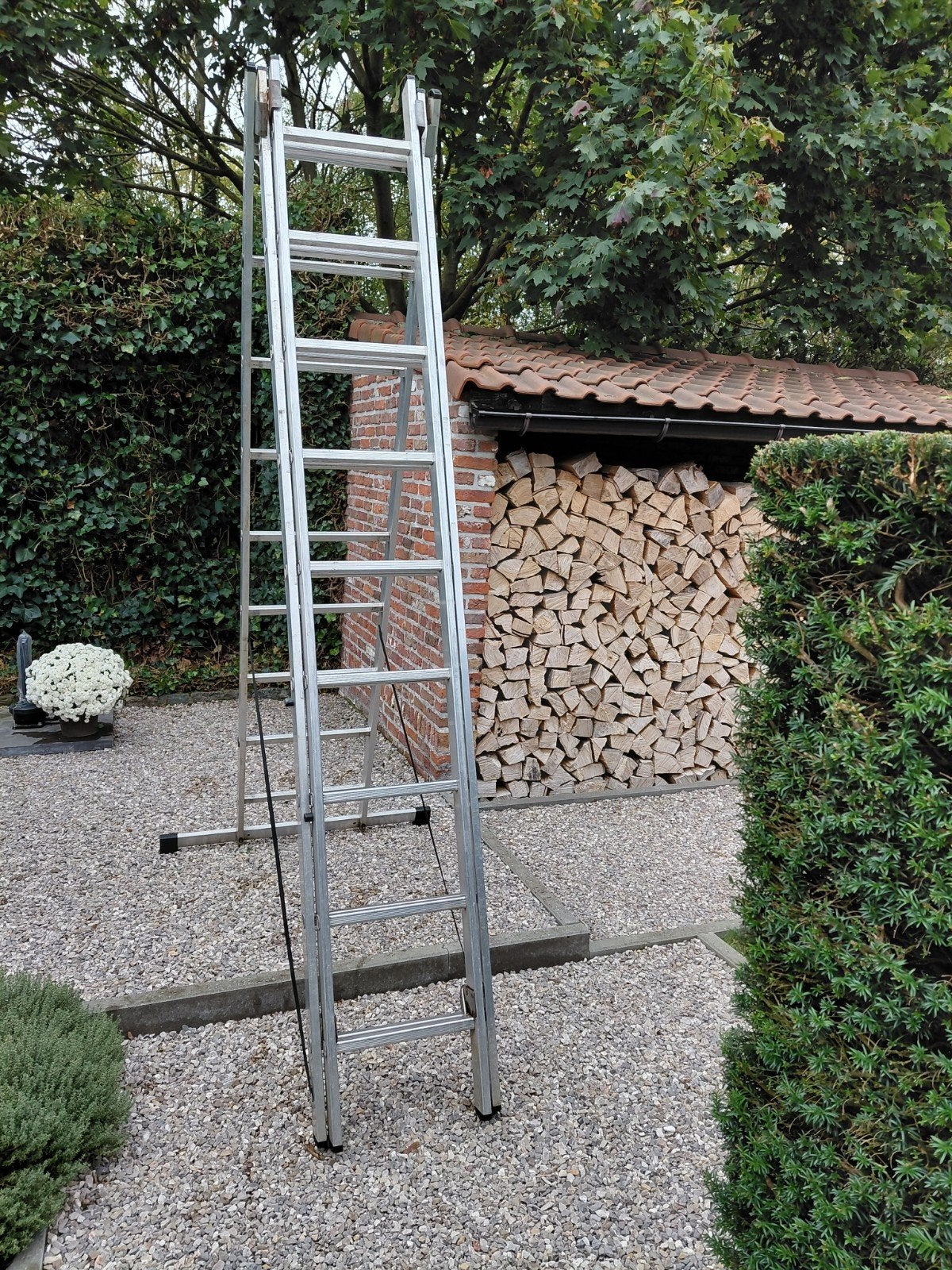 Stabiliteit ladder met stabilisator  3x9 sporten, Ophalen, Ladder
