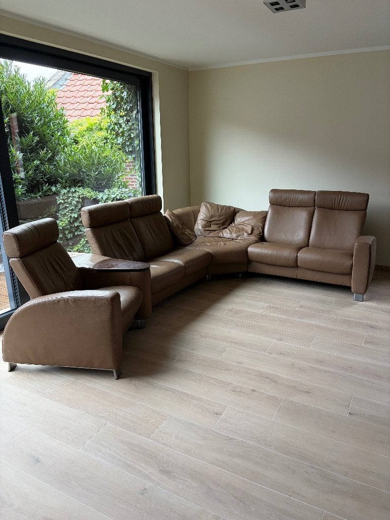 Canapé d'angle Stressless, Maison & Meubles, 150 cm ou plus, Quatre personnes ou plus, Comme neuf, Enlèvement