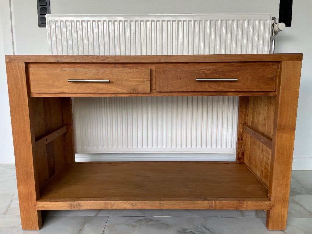 Teak sidetable tv kast, Huis en Inrichting, Ophalen, Zo goed als nieuw, Teakhout