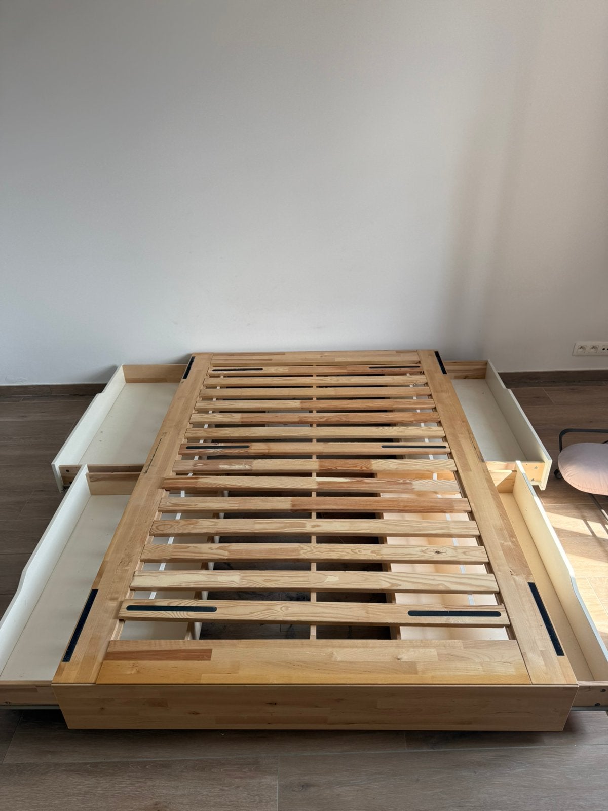 Lit avec tiroirs de rangement 140-200 cm, Maison & Meubles, Chambre à coucher | Lits, Queen size, 140 cm, Enlèvement, Utilisé