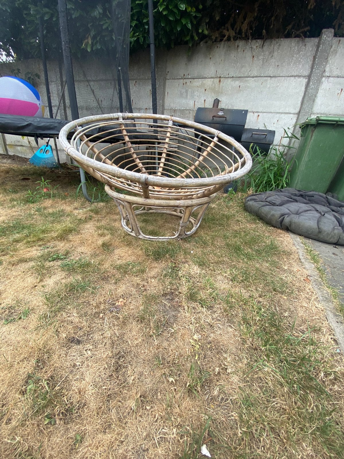 Rotan tuinstoel, Jardin & Terrasse, Hamacs, Une personne, Avec support, Enlèvement, Utilisé