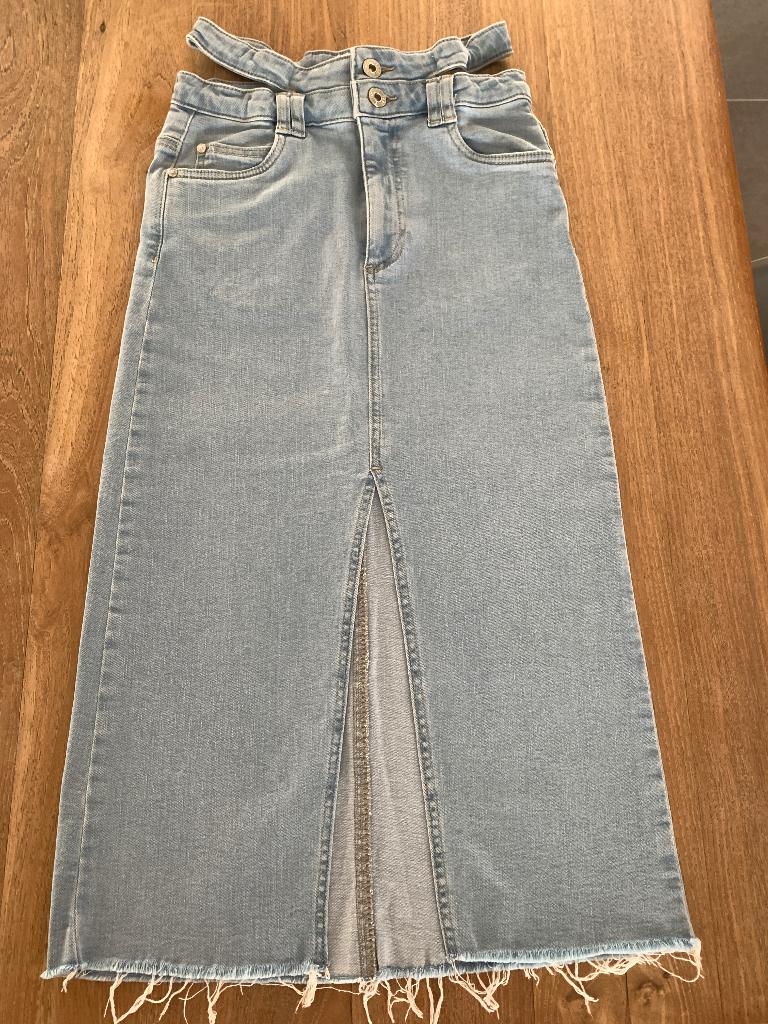 Lange jeansrok, Ophalen, Meisje, Zo goed als nieuw, Jurk of Rok
