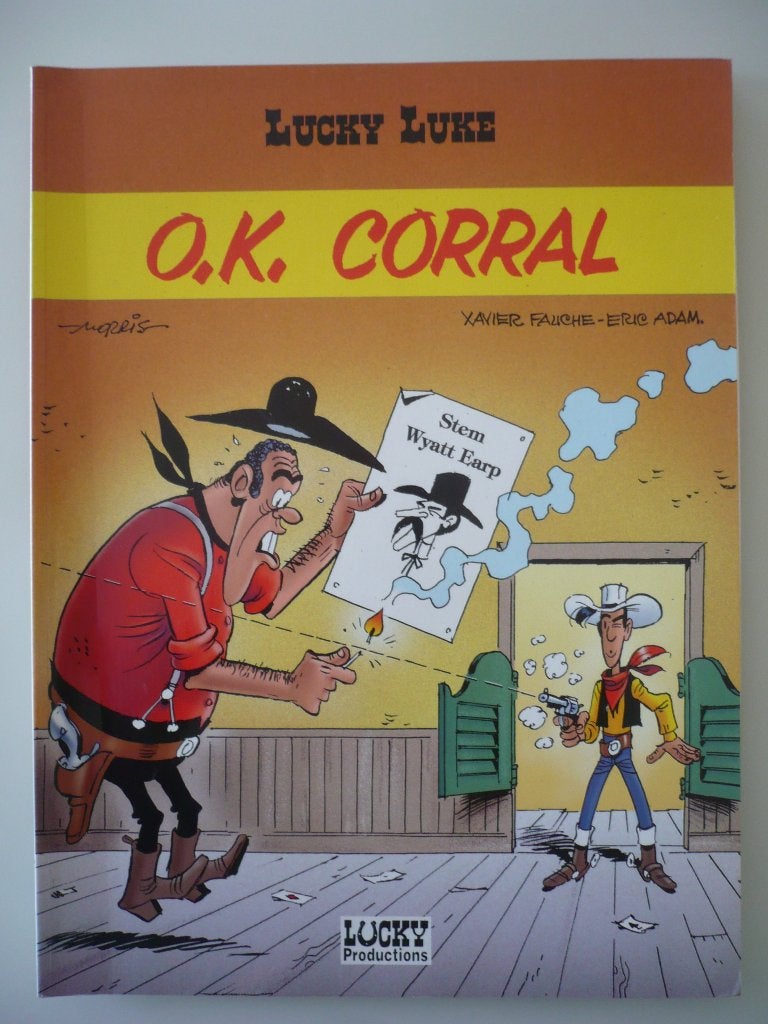 Lucky Luke ( O.K. Corral ) eerste druk, Gelezen, Eén stripboek, Ophalen of Verzenden, Morris