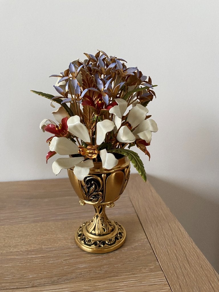 Oeuf Fabergé Bouquet impérial Russe Médailler Franklin Mint, Ophalen of Verzenden