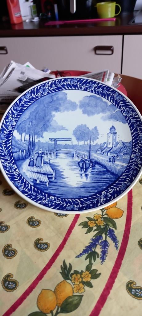 Blauwe delft schotel, Antiek en Kunst, Ophalen of Verzenden