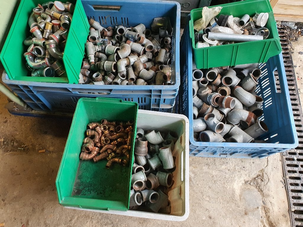 lot Knie+fiens+verloopring+zoo ver koppeling binnendraad, Ophalen, Nieuw, Koper, Kraan
