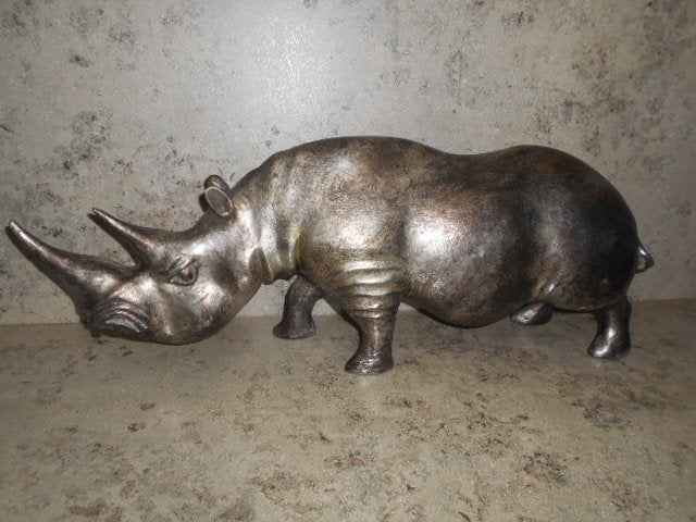 Belle statue - Rhino, Antiquités & Art, Mammifère, Statue, Enlèvement ou Envoi, 50 - 100 cm