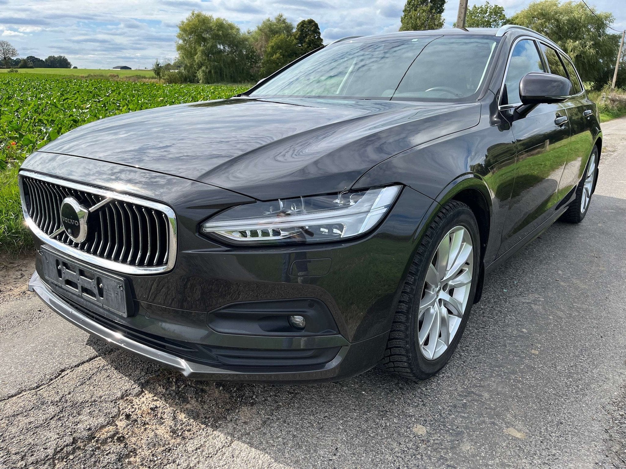 Volvo V90 V90 2.0 B4 Momentum Advanced Geartronic MHEV | Har, Autos, Cuir, Argent ou Gris, V90, Euro 6