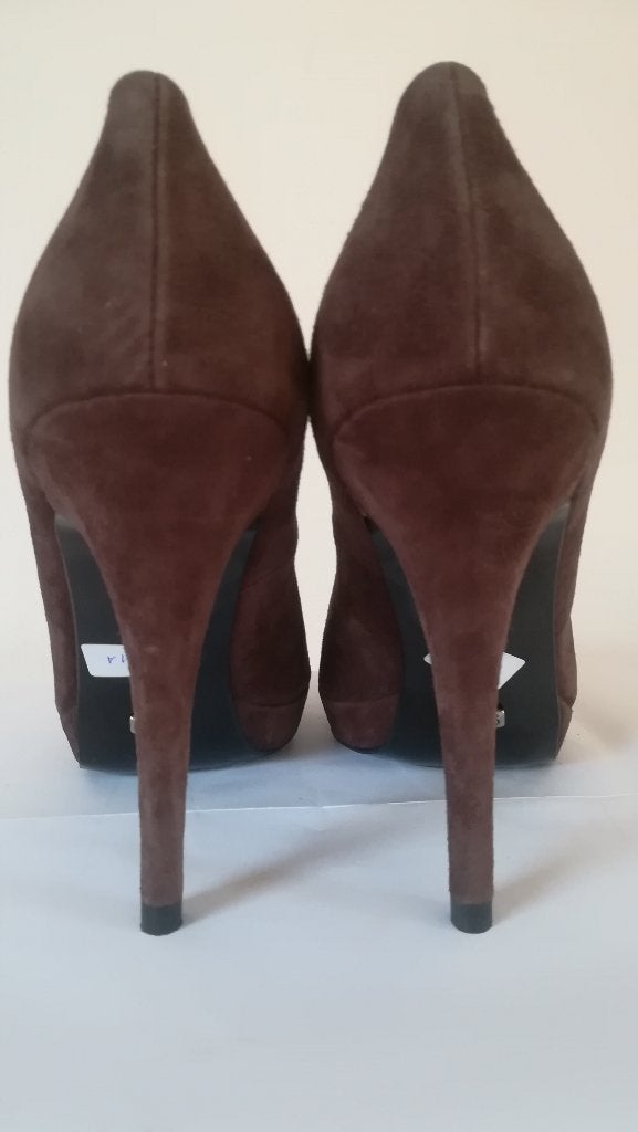 761A* BUFFALO LONDON sexy escarpins bruns cuir (41), Neuf, BUFFALO, Escarpins, Brun