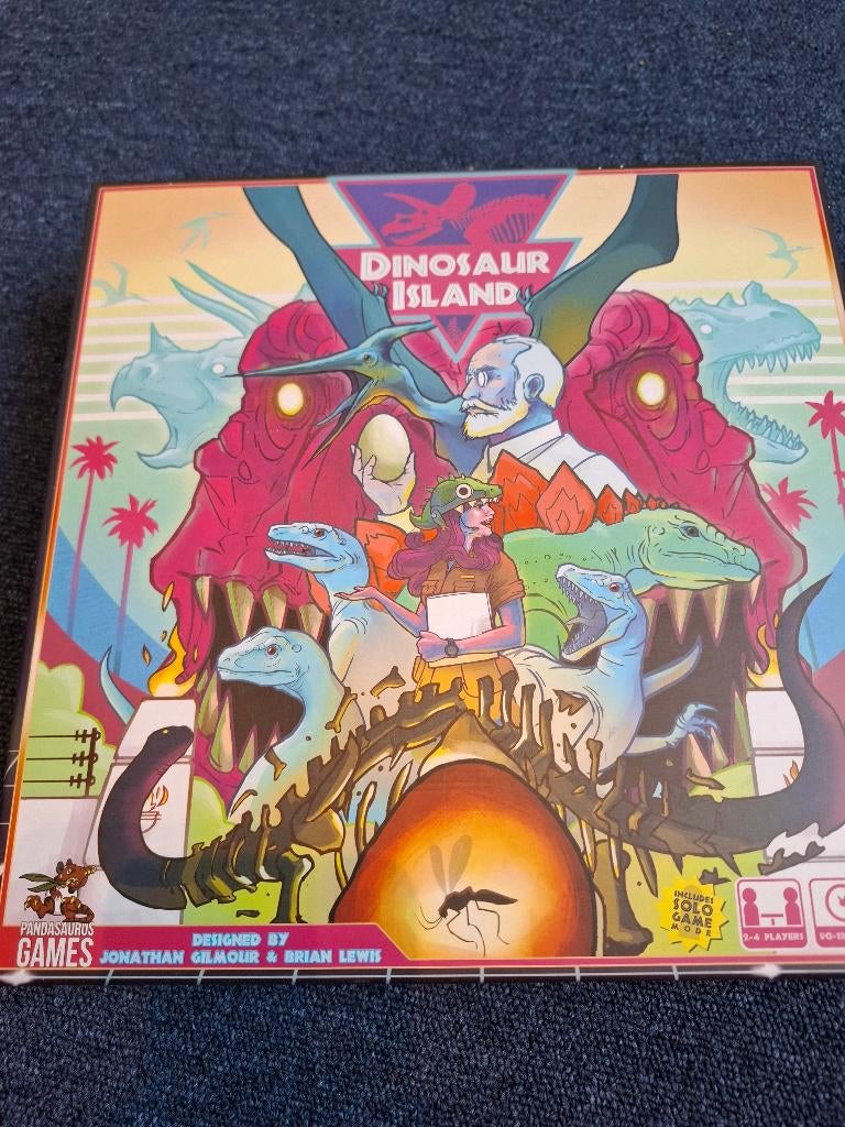 gezelschapsspel Dinosaur Island, Hobby en Vrije tijd, Een of twee spelers, Ophalen of Verzenden, Zo goed als nieuw, Pandasaurus games