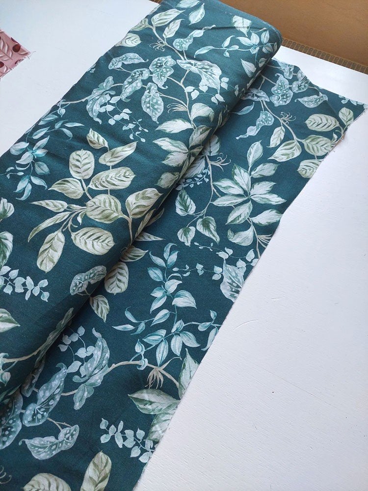 6172) toile de coton au mètre feuilles vertes, Neuf, Enlèvement ou Envoi, Coton, Vert