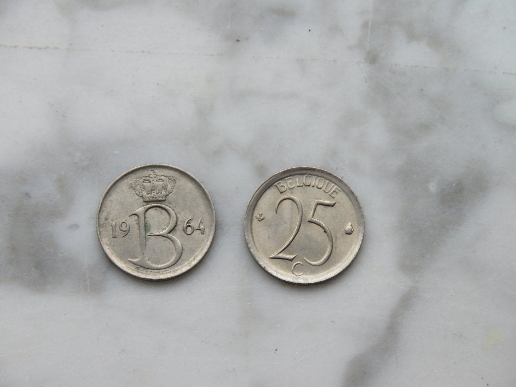 Lot : 800 pièces (25 cents) - Belgie Belgique, Timbres & Monnaies, Enlèvement ou Envoi