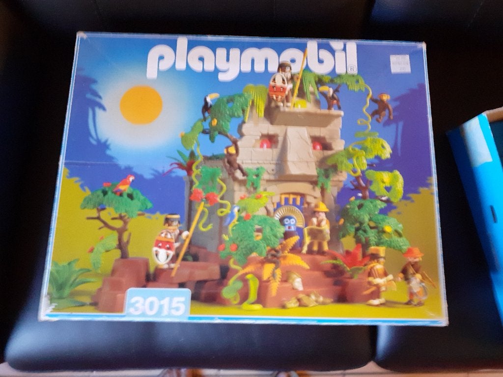 playmobil 3015 temple de la jungle et 3016 pont au croco, Ophalen, Gebruikt